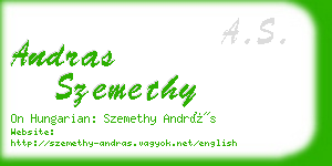 andras szemethy business card